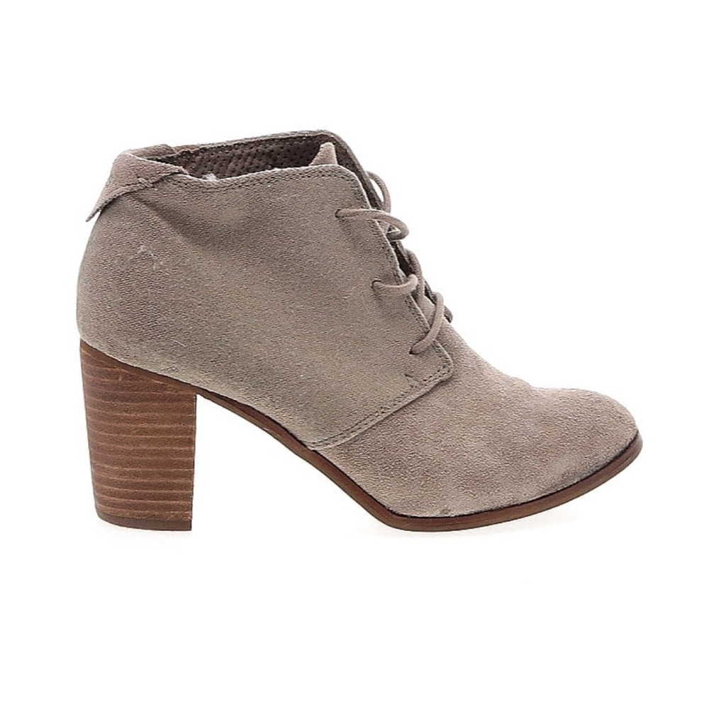 TOMS Lunata Lace-Up Suede Bootie
